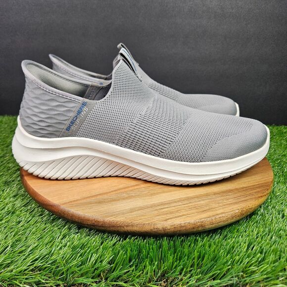 Skechers Mens Slip-Ins Ultra Flex 3.0 Smooth Step Gray Shoes Sneakers Size 11 W - Picture 1 of 11